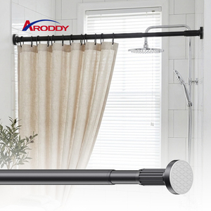 ARODDY Exportador con 13 Años de Experiencia, Barra de Cortina Ajustable de 28 mm, 0.7-1.3 m, Mecanismo Integrado, Barra de Ducha con Línea de Tensión para Baño - Product Image 1