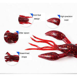 LUTAC W13C Hammer Shrimp 80mm/5.4g Rapid Sinking Artificial Soft Bait False Bait - Product Image 5