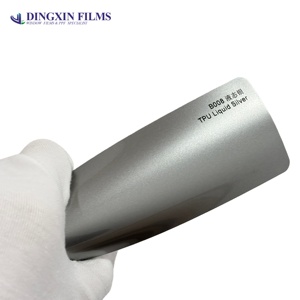 <span class=keywords><strong>Moben</strong></span> - Vinilo Autoadhesivo de Alta Calidad con Acabado Metálico Líquido Brillante, Color Plateado Cambiante, TPU Autorreparable, Fácil de Instalar, PPF - Product Image 2