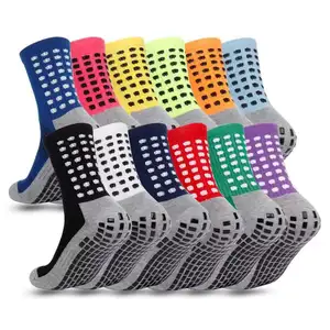 High Quality Professional Non Slip Grip Crew Custom Logo Sports Breathable Men Warm Thermal Soccer Anti Slip Football Socks