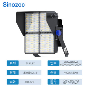 ไฟสนาม LED Chosho กำลังสูง ป้องกันแสงสะท้อน มาตรฐาน IP66 สำหรับสถานที่กีฬา - Product Image 4