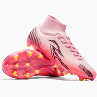 Chaussures de football sans lacets FG, fabricant OEM de chaussures de football avec logo personnalisé, vente en gros, faible MOQ