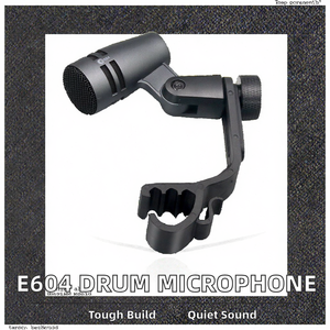 Micrófono Dinámico Cardioide Profesional para Batería <span class=keywords><strong>E604</strong></span>, Metálico, Cableado, Tipo C, para Actuaciones en Escenario, Karaoke, Instrumentos, con Cancelación de Ruido - Product Image 2