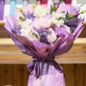 New Hot Selling Wholesale JIEMI Korean Style Floral 56x56cm PVC Coated Gift <b>Wrapping</b> <b>Paper</b> Wedding Valentine's Mother's Day - Product Image 3