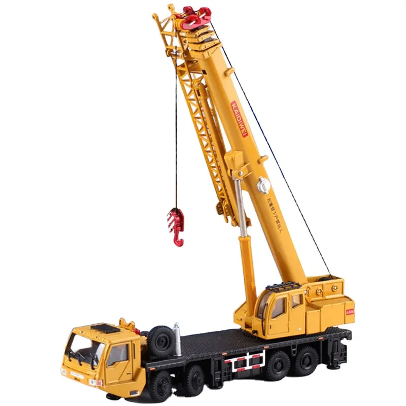 Sell like hot cakes Die-cast Engineering Vehicle Lifting Crane 1/55 Heavy duty crane Simulation Truck Model