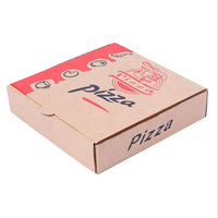 Boîtes à pizza réutilisables en papier kraft brun Emballage alimentaire à emporter personnalisé Plateaux en papier laminé mat Assortiment de carton gaufrage