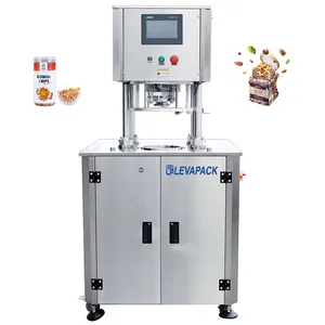 Canned dried food semi automatic plastic can vacuum nitrogen filling flushing can sealer nitrogen machine