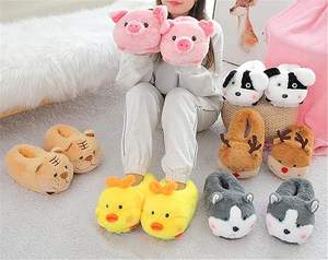 Pantoufles douillettes pour femmes, personnalisées, mignonnes, en forme de <span class=keywords><strong>cochon</strong></span>, en fourrure, pour la maison, pantoufles chaudes d'hiver, pantoufles en peluche de Noël - Product Image 4