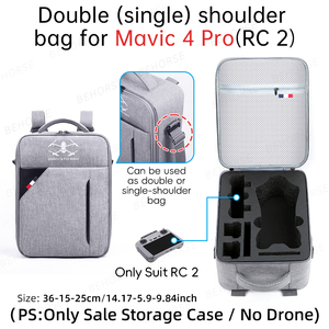 กระเป๋าเป้สะพายหลังเดินทางแบบพกพาสำหรับ DJI RC 2กระเป๋าสะพายไหล่สำหรับ DJI Mavic 4 Pro อุปกรณ์เสริมโดรน - Product Image 3