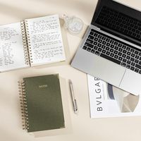 Carnets à spirale A5 en métal avec logo et couleur personnalisés, couverture en tissu, organisateur pour la rentrée scolaire, agenda imprimé 100 GSM, idéal comme cadeau