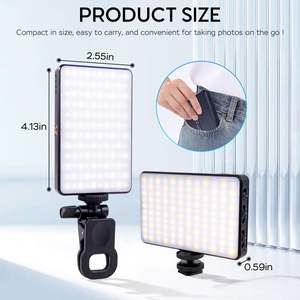 Luce LED Ricaricabile per Selfie e Video, Clip per Fotografia su Smartphone, per Streaming Live - Product Image 6