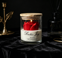 Bougies Pilier Artistiques Parfumées Modernes Sans Fumée en Pots en Verre Biodégradables Naturelles Non Toxiques – Cadeaux de Fêtes pour Noël et Pâques