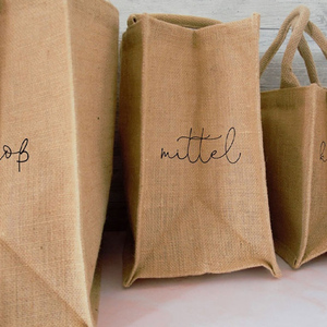 Borsa per <span class=keywords><strong>la</strong></span> <span class=keywords><strong>Spesa</strong></span> Ecologica Personalizzata con Logo Stampato, Grande Borsa in Iuta Naturale per Spiaggia e Shopping - Product Image 5