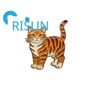 Pin de Esmalte Personalizado de Metal con Diseño de Gato Naranja de Dibujos Animados, Broche Kawaii de Gato <span class=keywords><strong>Jango</strong></span> Tomcat, Pin de Esmalte para Amantes de los Gatos, Regalo - Product Image 6