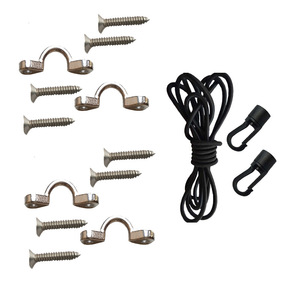Bungee <b>Cord</b> Set 2M 5Mm Latex With Steel Hooks For Outdoor Use - Product Image 1