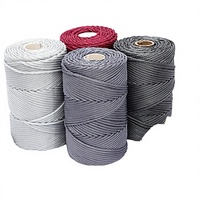 Cordon en macramé torsadé simple brin en nylon/coton naturel de 3 mm, 4 mm, 5 mm pour sacs, vêtements, textiles de maison, chaussures - Longueur 100 m personnalisable
