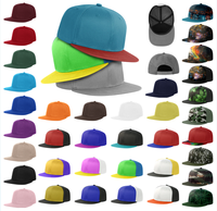 Topi Snapback Bordir Logo Kustom OEM Berkualitas Tinggi, Topi Polos 6 Panel, Topi Snapback Hip-hop dengan Logo Kustom
