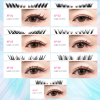 Cils en grappe Volume 3D, aspect naturel, réutilisables, courbure C, PRO 21 grappes, faux cils individuels