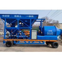 Centrale à béton mobile et portable, mini-usine à ciment et à mortier pour la construction et les machines de chantier