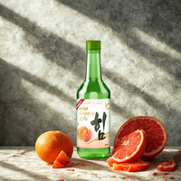 Liqueur aromatisée au pamplemousse Soju coréen de haute qualité Whisky rafraîchissant sucré Vente en gros de boissons alcoolisées Fabricant du Vietnam