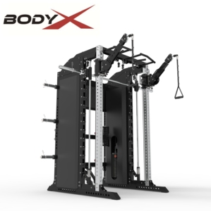 S0106E Machine <span class=keywords><strong>Smith</strong></span> multifonctionnelle à usage commercial avec fonction de croisement de câbles, rack de musculation avec fonction de tirage latéral et de tirage bas - Product Image 4
