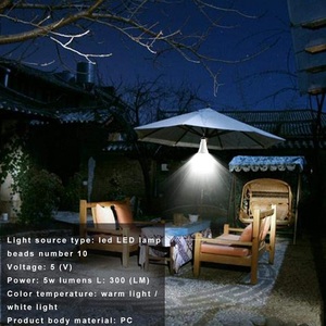 Bombilla de luz LED USB para acampar al aire libre con interruptor Simple, Bombilla LED portátil de 5V y 5W para garaje, almacén, coche, camión, barco de pesca - Product Image 3