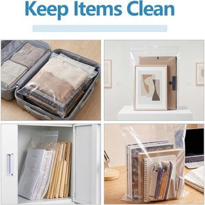 100 Pcs 14 X 20 Inch Heavy Duty <b>Zip</b> <b>Lock</b> <b>Bags</b> For Clothing Storage - Product Image 3