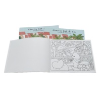 Livre de coloriage A4 personnalisé papier offset Coco Wyo livre de coloriage couture avec reliure à colle couverture souple livres de coloriage pour adultes impression