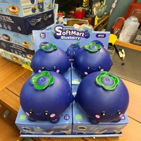 Nouveau jouet souple en forme de myrtille simulée de grande taille, jouet créatif anti-stress à rebond lent pour les jeunes, avec emballage en sachet OPP