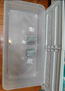 Folding Square Clothes Organizer Wheels Injection PP Plastic <strong>Storage</strong> <strong>Box</strong> Sofa <strong>Bed</strong> Aluminum Metal Type Modern Sustainable - Product Image 3