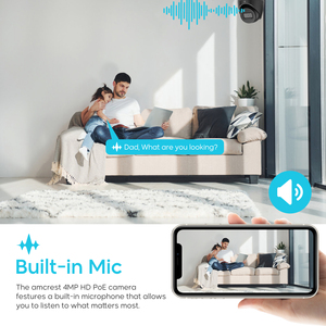 Valucam 2.8mm 4MP phát hiện chuyển động được xây dựng trong mic IR cố định tiêu cự đen tháp pháo IP Camera - Product Image 6