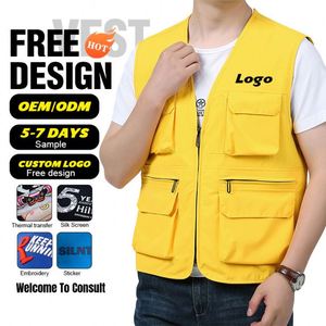 Chaleco de Trabajo Multifuncional con Logotipo Personalizado, Chaleco Deportivo Práctico para Senderismo y Caza, Chaleco de Seguridad con Reflectores para Hombre - Product Image 3
