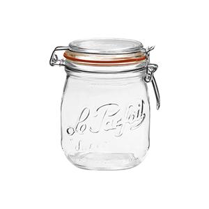 Pot en verre Le Parfait avec couvercle à clip 0,5 L, récipient de conservation pour aliments - Product Image 1