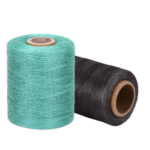 Écologique 210d haute résistance 1mm 100% Polyester haute ténacité teint en cuir couture tressé fil de cire bricolage couture cordon artisanat - Product Image 4