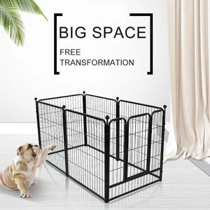 2025 nuevo corralito para perros de interior y exterior, 6 paneles, VALLA DE Metal para mascotas con puertas de bolígrafo de ejercicio, corralito negro para cachorros de Camping - Product Image 6