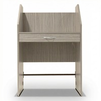 Bureau d'étude ergonomique moderne en bois avec tiroirs pour étudiants, table de lecture fonctionnelle pour enfants, rangement spacieux, utilisation à domicile ou au bureau