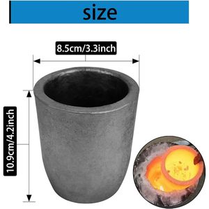 Crisol de Grafito de 2 kg para Fundición y Refinación de Metales como Carburo de Silicio, Oro, Plata, Cobre, Latón y Aluminio - Fabricado en China - Product Image 6
