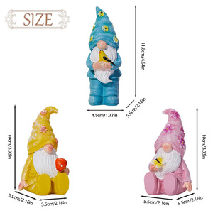 Hot Sales Outdoor Garten gesichtslose Elfen <span class=keywords><strong>Gnome</strong></span> Resin Crafts Modell Muster Dekoration - Product Image 4