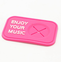 Haute qualité écologique 3D PVC doux patchs prix usine Logo conceptions pour écouteur Port trou 2D Silicone caoutchouc forme fleur