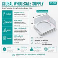Boîtes d'emballage carrées transparentes en plastique jetables personnalisées pour hamburgers, gâteaux, pâtisseries, desserts et pain en PET – Vente en gros
