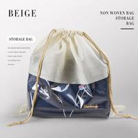 Tas Penyimpanan Anti Lembab Anti Debu Bahan Non-Woven dengan Jendela Kanopi untuk Penggunaan Rumah Tangga Logo Cetak Sablon Kustom Model MQ0928-2