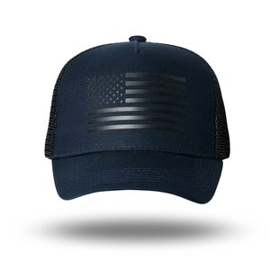 Casquette de camionneur drapeau américain avec support du fabricant - Casquette Snapback, Casquette de baseball pour hommes et femmes - Maille respirante sur les côtés pour un usage décontracté - Product Image 6