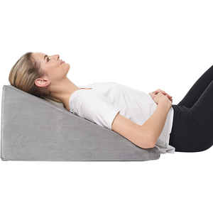 Soft Removable Cover <strong>Navy</strong> 12 Inch 24 Inch Wide Incline Support Cushion Bed Wedge <strong>Pillow</strong> for Lower Back Pain - Product Image 1