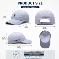 Gorra de Golf Personalizada con Logotipo Bordado, Ajustable, de Poliéster, para Hombre, Deportiva, para Tenis, Béisbol, Blanca