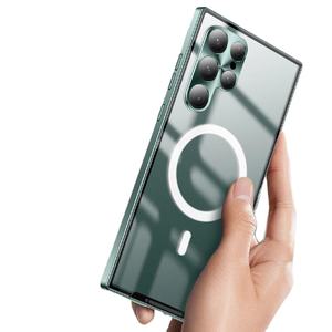 Custodia in metallo con scudo magico ultrasottile per Samsung Galaxy Note20 S22 S21 S23 Ultra Note10 Plus <span class=keywords><strong>S20</strong></span> <span class=keywords><strong>FE</strong></span> <span class=keywords><strong>Cover</strong></span> posteriore trasparente smerigliata - Product Image 1