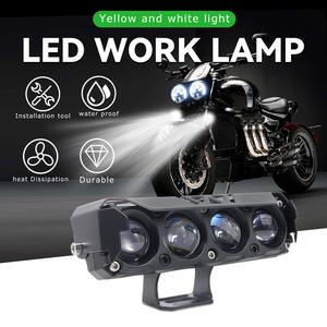 Venta al por Mayor de Faros Antiniebla para Motocicleta con 4 LED, Bombilla 4SMD, Luces de Conducción Blancas y Amarillas, 4 Lentes, Modelo de Faros Delanteros para Motocicleta - Product Image 4