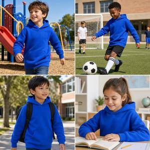 <span class=keywords><strong>Sweat</strong></span> à capuche pour garçons imprimé sur mesure de haute qualité, 100 % coton, délavé à l'acide, couleur unie, vêtements d'hiver pour enfants - Product Image 6