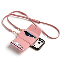 Étui de téléphone magnétique 2-en-1 en cuir véritable avec logo personnalisé et sangle bandoulière détachable pour iPhone 17 18 Pro Max Duo