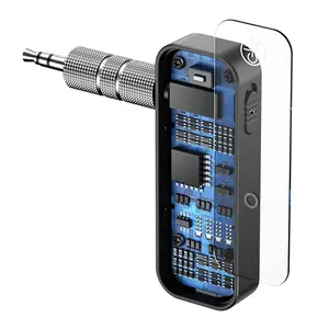 2024 HG hot sale Car Music bluetooth Audio Receiver Handsfree 2 in 1 Wireless Bluetooth 5.0 Receiver Transmitter