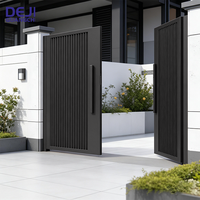 Porte d'entrée extérieure moderne de sécurité, portail principal en aluminium, portail automatique à battants pour maison, villa